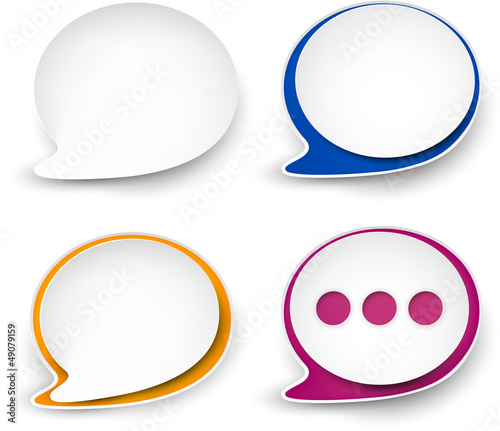 Vector: Paper rounded speech bubble. Paper rounded speech bubble.
