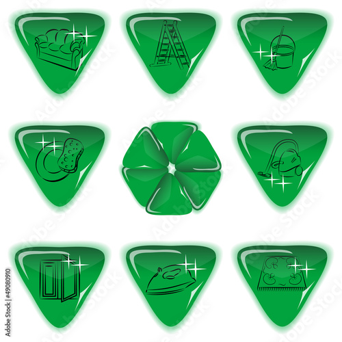 Vector: triangular cleaning triangular cleaning