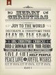 Merry Christmas And Happy New Year Typographic Background