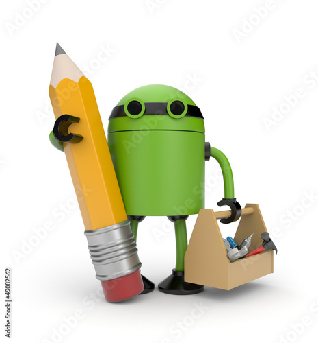 Photo: Robot with toolbox Robot with toolbox
