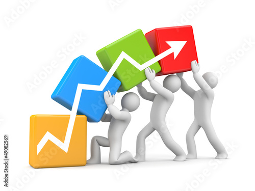 Illustration: Teamwork to success Teamwork to success
