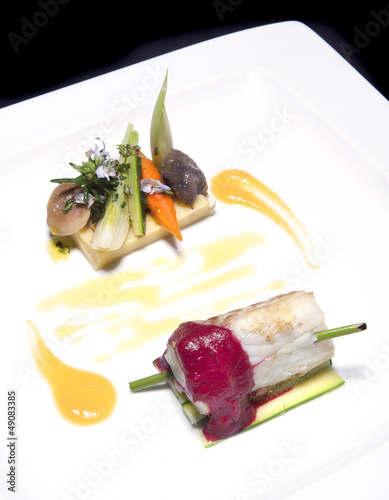 Photo: Filetto di merluzzo con verdure sott'olio Filetto di merluzzo con verdure sott'olio
