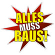 Alles muss raus! - Rabatt Button / Sticker