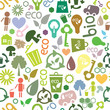 Vector: colored seamless pattern of ecological symbols colored seamless pattern of ecological symbols