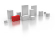 Illustration: 3d city ??buildings on white 3d city ??buildings on white