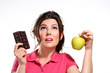 young woman diet meal chocolate