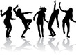 silhouettes of women