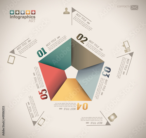 Vector: Infographic design - original paper Infographic design - original paper