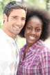 Portrait of an interracial couple