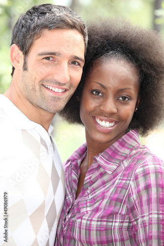 Photo: Portrait of an interracial couple Portrait of an interracial couple