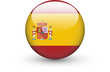 Round icon with national flag of Spain