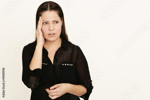 Photo: junge Frau hat Depressionen junge Frau hat Depressionen