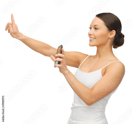 Photo: woman with smartphone woman with smartphone