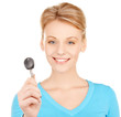 happy woman with car key