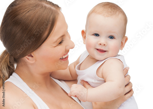 Photo: happy mother with adorable baby happy mother with adorable baby