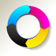 Vektor: CMYK Kreis Papier cyan, magenta, yellow, key CMYK Kreis Papier cyan, magenta, yellow, key