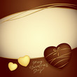 Vector chocolate background. Valentine' motive.