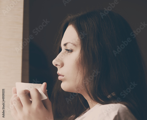 Photo: morning coffee near the window morning coffee near the window