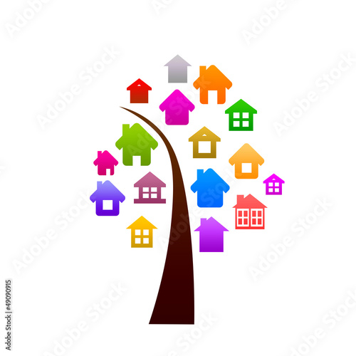 Vector: Real Estate Tree Real Estate Tree
