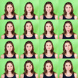 Beautiful Woman Portrait, Multiple Images