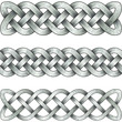 Set of silver celtic braids