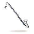 Classical bass clarinet. Isolated on white background