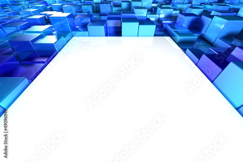 Illustration: Shiny blue blocks Shiny blue blocks