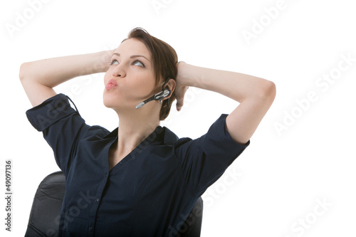 Photo: Woman Secretary Isolated Woman Secretary Isolated