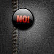 Vector: NO Word Dark Badge on Black Denim Jeans Fabric Texture NO Word Dark Badge on Black Denim Jeans Fabric Texture