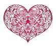 Pattern in a shape of a heart.