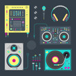 Vector: DJ icons DJ icons