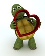 Illustration: tortoise with heart charm tortoise with heart charm