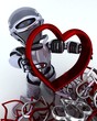 Illustration: Robot with heart charm Robot with heart charm