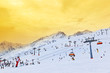 Cableway at mountains ski resort Solden Austria
