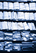 Foto: Paper documents stacked in archive Paper documents stacked in archive