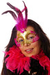 pretty woman with mask