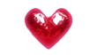 Red wine drawing heart shapes. Isolated on white with alpha