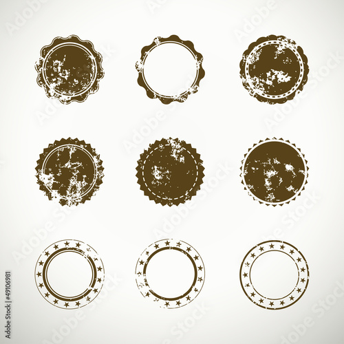Vector: Set of quality grunge stamps and sticker icons Set of quality grunge stamps and sticker icons