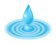 drop falls into the water