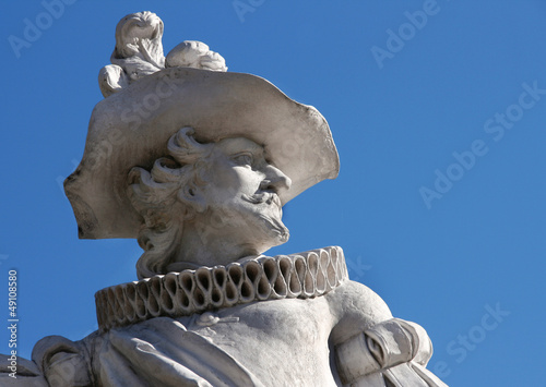 Photo: Detail Statue eines Edelmanns Detail Statue eines Edelmanns
