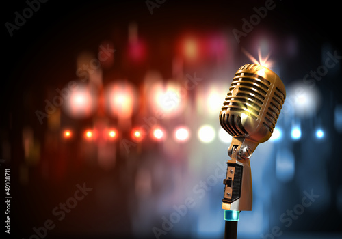 Photo: audio microphone retro style audio microphone retro style