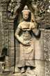 Banteay Kdei - Apsara statue at Angkor temple