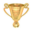 Golden cup of the winner.