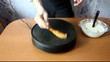 Video: A man with a frying pan with oil. A man with a frying pan with oil.
