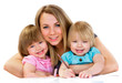 Photo: Mom and daughters, happy family Mom and daughters, happy family