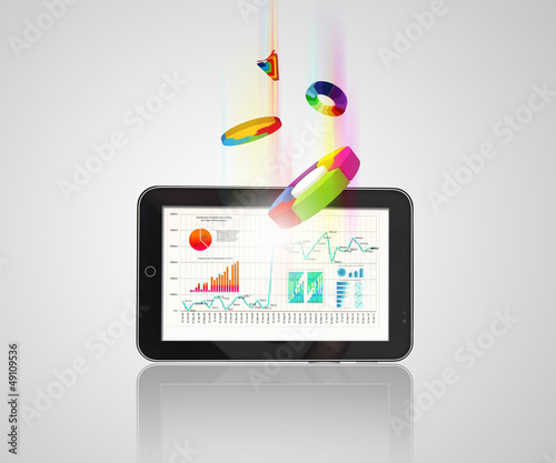 Photo: Pad and three-dimensional graphics Pad and three-dimensional graphics