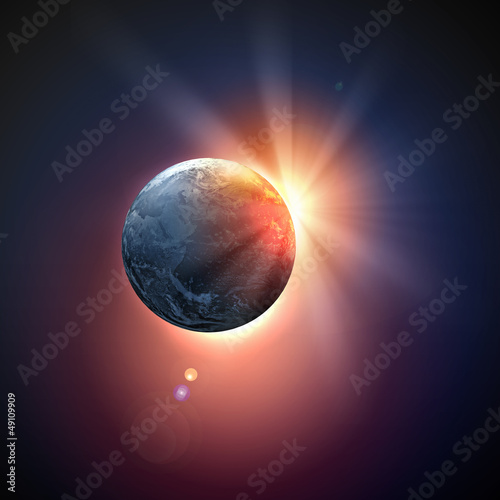 Illustration: Image of earth planet in space Image of earth planet in space