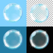 bubble on different types of background