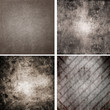 set of four different retro pattern  backgrounds