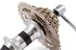 bicycle rear hub isolated on a white